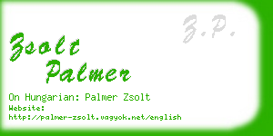 zsolt palmer business card